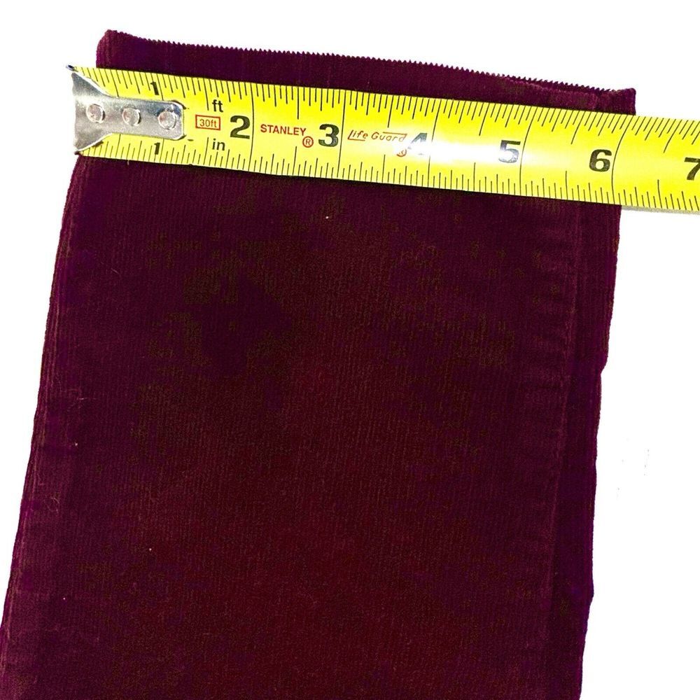 D Jeans Corduroy Pants Womens Petite 10 Modern Maroon Straight Stretch EUC‎ - Picture 8 of 9